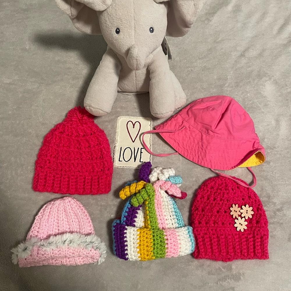 Colorful Knit Kids Hat Set